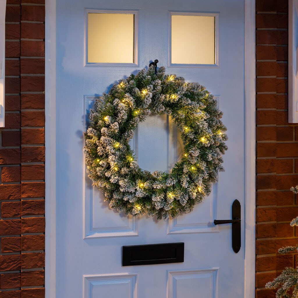 Christow Frosted Wreath which pairs perfectly with a Frosted Garland.